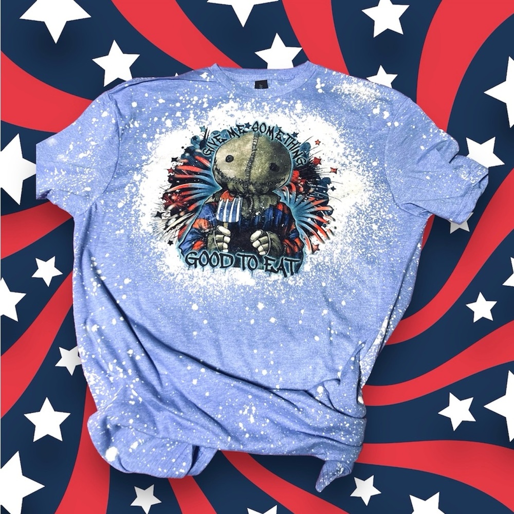 4th of July Sam from trick r treat movie bleach effect shirt